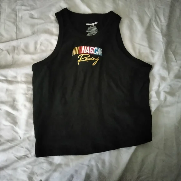 NASCAR Black Tank Top with Multicolor Logo - Picture 1 of 1